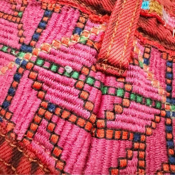 Free People Sun Break Red Denim Shorts 24 - Picture 7 of 14